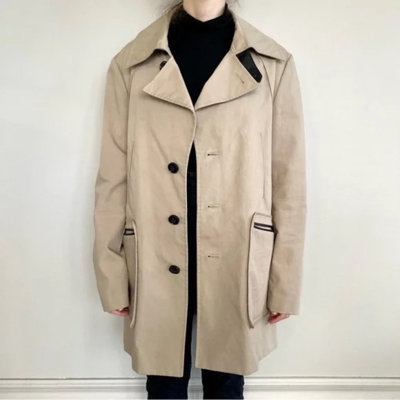 Mackage lightweight cotton jacket with leather trim. 🤎 Size 44 - Picture 1 of 5